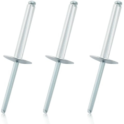 Zorveiio Aluminum Blind Rivets, 3/16 x 1-1/4, Silver, 60 Pcs