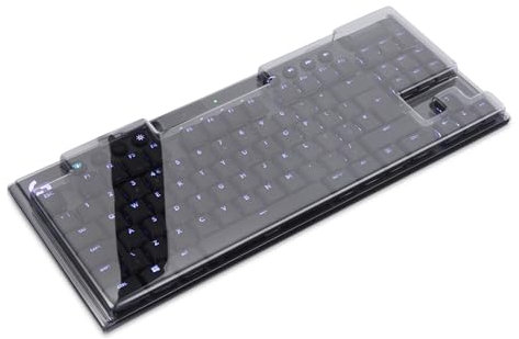 Decksaver cover for Logitech G915 Lightspeed TKL keyboard series - Smoked/clear protective lid, made in the UK - the gamers' choice for unbeatable protection