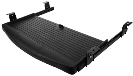 DIYEAH Vassoio Estraibile per Tastiera Organizer da Scrivania Ergonomico e Supporto per Computer Salvaspazio con Angolo Inclinato per Ufficio e Studio