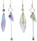 2 Paar Asymmetrische Baumelnde Ohrringe, Libellenflügel-Haken-Dang-Ohrringe, Ohrschmuck-Zubehör, Karneval-Schmetterlings-Ohrringe(Lila, Blaugrün).