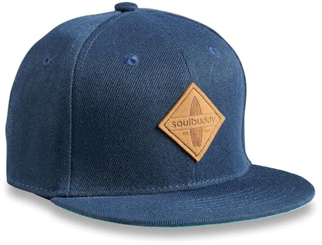 Soulbuddy Kinder Cap – Unisex Kinderkappe – Schirmmütze für Jungen & Mädchen – Trendiger Sonnenhut für Outdoor & Freizeit Blau-Türkis – Größe L