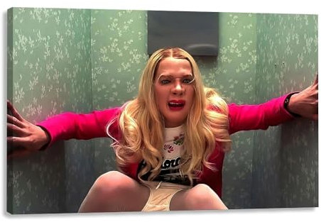 ZyLucretic Lustiges Badezimmer-Film-Wandkunst, weiße Küken, Retro-WC-Dekor, Humor, Badezimmer-Wanddekoration, WC-Schild, Bild-Poster, Leinwanddruck, gerahmt, Stil 10
