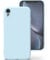 Zuvirelx Glatte Silikon hülle für iPhone XR, Staubbeständig‌, Slim, Taschentauglich‌ Handyhülle Cover Case für Apple iPhone XR - Eisblau