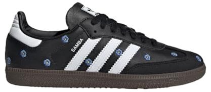 adidas Originals SAMBA OG W Flower ricamato Samba IF4397 Nero Floreale Donna, Nero (If4397), 22.5 cm