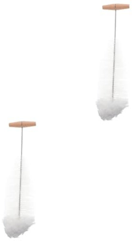 Healvian 2pcs Multi-functional Glass Bottle and Cup Cleaning Brush Sturdy No-scratch Design for Easy Stain Removal for Home and Kitchen Use