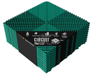 IYG Floor - Garagenboden Belag Fliesen Garagen Boden Matten Werkstatt Kunststoff Belag Werkstattboden Klickfliesen Platte Garage Tile