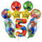 Geburtstagsdeko 5 Jahre Super Luftballons Jungen Mädchen- Kindergeburtstag Deko Bros Folienballon Happy Birthday Geburtstag Balloon Partyzubehör für Kinder Theme Party Geburtstag Supplies ballon