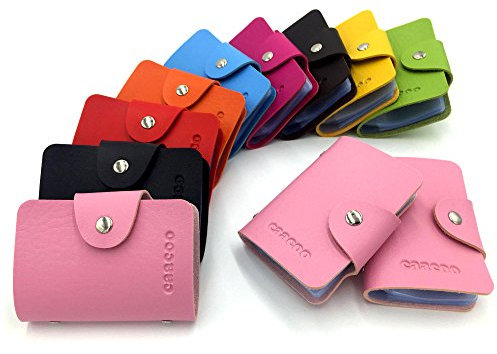 AirZyx Porte Carte Femme Homme Porte Carte de Credit Femme Homme 24 Fentes (Pink)