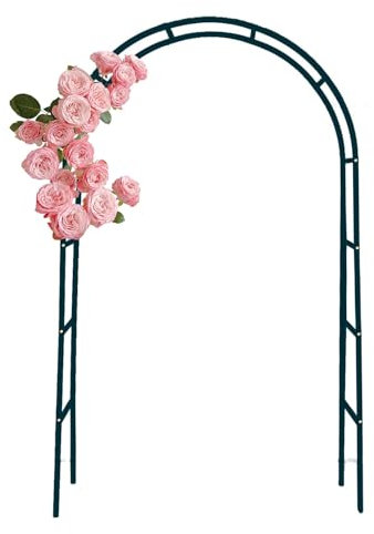 Gartenbogen aus Metall, Pergola-Spalier aus Eisen, für Blumen und Gemüse, Laubenbogen, hohes, breites Spalier für Kletterrosen, Gartenstützbögen, Ballon-Hintergrundständer (Größe: 350 x 220 x 40 cm)