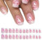 SIVZUMO 24 Stück Nail Press On Nails Kurz Quadrat Fake Nails Mit Blumen Designs Press On Nails Fake Nails Nails NäGel Zum Aufkleben KüNstliche NäGel