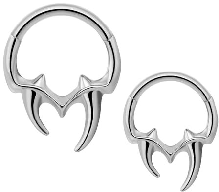 TTPSRY Tribal Drachenzahn Segment Ring Nasenpiercing Septum Clicker Chirurgenstahl Körperschmuck