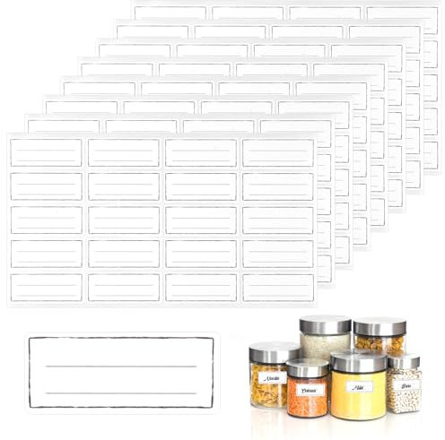 Etiketten Selbstklebend, 500 Stück Klebeetiketten zum Beschriften, Marmeladen Etiketten für Gläser, Flaschen, Marmelade, Tüten, Küche, Büro Aufkleber (60 x 25 mm)