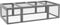 PawHut Hasenstall Kaninchenstall aus Tannenholz Winterfest Hasenkäfig mit aufklappbar Dach 180x90x48 cm Kaninchenkäfig Outdoor Kleintierstall für Kleintiere Hasen Kaninchen Meerschweinchen Grau