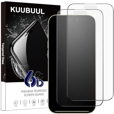KUUBUUL Matt Schutzfolie für iPhone 14 Pro für Panzerglas Matt, 2 Stück Blendschutz Matte Gehärtetes Glas Displayschutzfolie, Anti-Fingerabdruck, Blasenfrei Anti-Kratzer