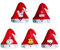 nuanzhiyuan Weihnachtsmütze mit LED-Licht, Cartoon-Motiv, für festliches Zuhause, Navidads, Neujahrsdekoration, Weihnachten