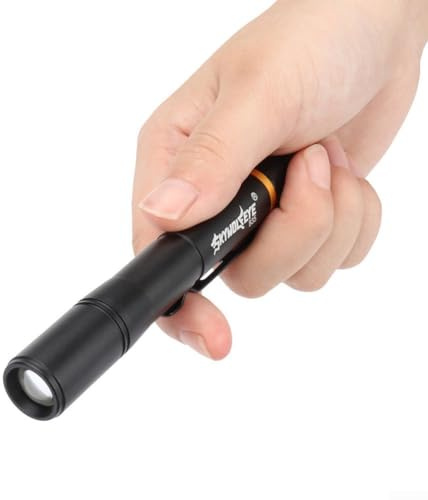 Mini LED Flashlight Waterproof with Yellow and White Light Modes for Use (Yellow)