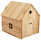 Casa de madera para mascotas para perros y gatos pequeños y medianos, villa interior con cerradura de puerta