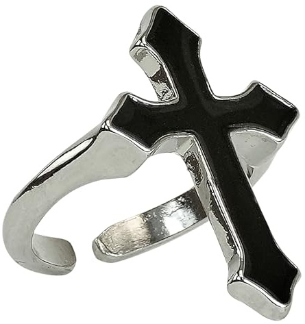 W WIDMANN MILANO Party Fashion - Modeschmuck Ring für Erwachsene | Kostümaccessoire für Halloween, Gothic-Events, Karneval