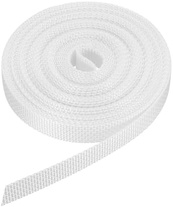 QUARKZMAN 6M Sangle pour Volet Roulant 14 mm pour Enrouleur de Volet Roulant à Visser Enrouleur de Sangle en Saillie, Portes Fenêtres Store Remplacement Kit de Réparation, Blanc