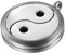 JewelryWe Damen Halskette, Edelstahl Hohle Tai Chi Yin und Yang Aromatherapie Ätherische Öle Diffusor öffenbar Floating Medaillon Locket Anhänger mit 6 Bunt Filzkreisen und 45cm Kette, Silber