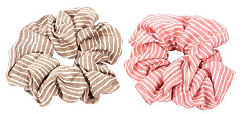 axy XXL Scrunchie Haargummi Set - 2x Stoff Haargummis Zopfhalter Zopfgummi Haarteil Haarband Scrunchies Doppelpack (Set 2)