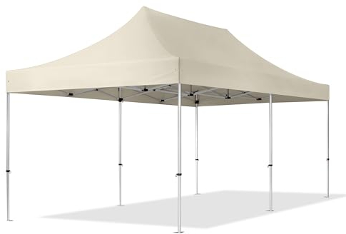 Faltzelt Professional 3x6 m ohne Seitenteile Faltpavillon ALU Pavillon Partyzelt in beige