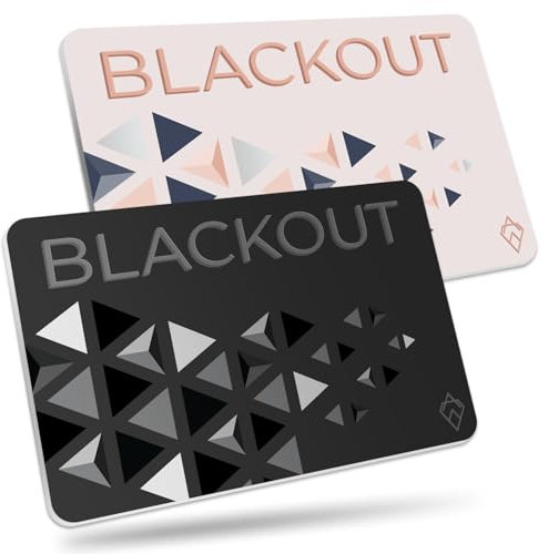 AKIELO Blackout Carte Ultra Fine RFID Blocage (Lot de 2) – La Solution Seule pour la Protection Carte Bleue sans Contact–Protection Carte Ultime pour Votre Porte Cartes ou Porte Monnaie (Noir et Rose)