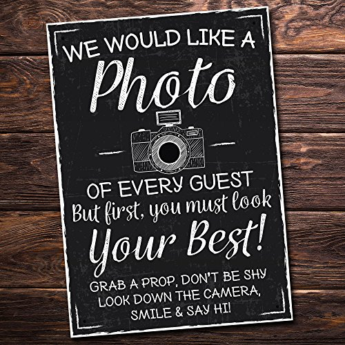 RED OCEAN We Would Like A Photo Photobooth Sign Vintage Chalk Board Wedding Decor Bridemaid Gift