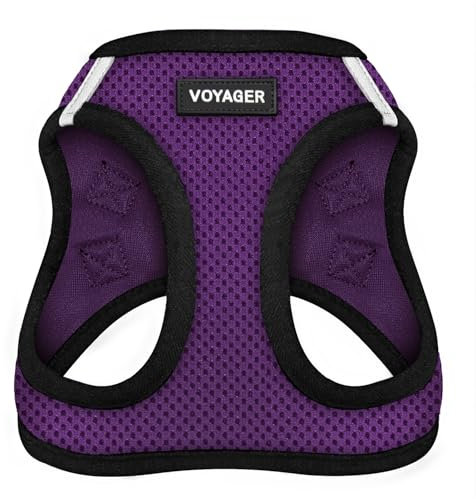 Best Pet Supplies Voyager Step-In Air Hundegeschirr – Allwetter-Netzgewebe für kleine und mittelgroße Hunde – Violette Basis, XL