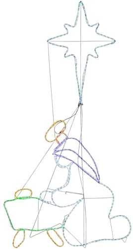 Nativity Jesus is Born Rope Light Christmas Silhouette