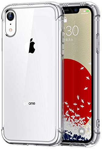 ONES Funda Transparente para iPhone XR -『Antigolpes Airbag』『Resonancia Altavoz』〔Militar Protección Lente Pantalla〕〔Antideslizante〕〔Orificio Correa〕 Resistente Delgado Anti Amarillo Silicona Coque