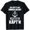 Lustige Bootsschein Sprüche über Bootsfahrer T-Shirt für Erwachsene Bootsliebhaber - Schwarz, Kurzarm, T-Shirt, S