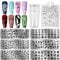 6PCS Nail Stamping Plates Kit, EBANKU Stamping Plates for Gel Polish with 1 Nail Stamper & 1 Nail Scraper, Flower Animal Pattern Manicure Print Tools for DIY Nail Art Designs