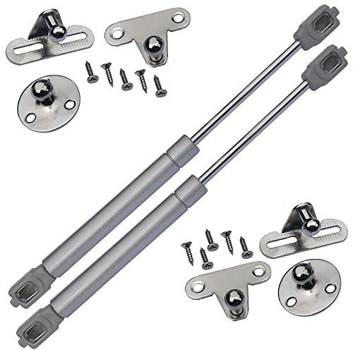 Kolor-Knajp 2 x Gasdruckfeder 50 (N), 60 (N), 80 (N), 100 (N), 120 (N), 150 (N) Möbel Gasfeder Dämpfer Klappenbeschlag Kompressionsfeder (Federkraft : 60 Newton (N))