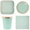32 Pezzi Piatti di Carta USA e Getta Tazze e tovaglioli Set Articoli per Feste Kit da tavola per Matrimonio Compleanno Baby Shower
