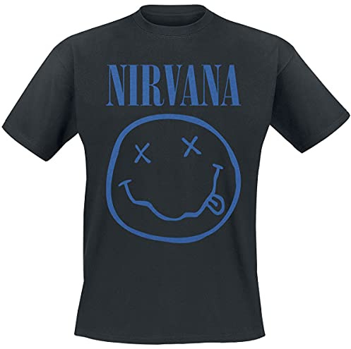 Nirvana Blue Logo Männer T-Shirt schwarz Band-Merch, Bands