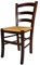 t m c s Tommychairs - Stuhl Venezia für Küche und Esszimmer, Robuste Struktur aus lackiertem Buchenholz im Farbton Dunkles Nussbraun und Sitzfläche aus Stroh