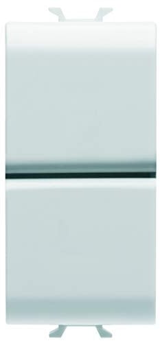 GEWISS - GW10141DY GW10141DY Pulsante Unipolare 250V AC, Na+1P Na 16A, Doppio, 1 Modulo, Bianco, Serie Chorus