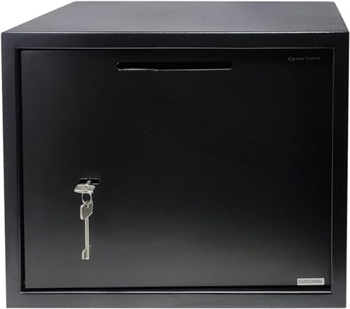 Genie Hand | Mechanische Möbeltresor für Zuhause mit Schlüssel, Tresor Safe mit Einwurfschlitz – Doppelbartschloss