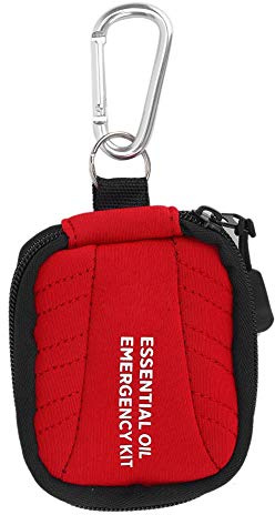 Tomotato Mini Tasche für Ätherische Öle, 16 Fächer, Tragbare Aufbewahrungstasche für Ätherische Öle, Kleiner Behälter für Ätherische Öle mit Schlüsselanhänger, Reiseset für Ätherische Öle