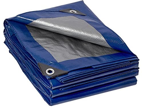 Brackit Heavy Duty PE Blue Tarpaulin; 4m x 6m; Thick Woven 140GSM Waterproof Double-Sided Fabric - Supreme Versatility for Covering, Protecting or Concealing…