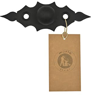 MORIA DESIGN Türgriff Rustikal 12 cm Schwarz - Scharnier Attrappen Griff für Kommoden, Möbelschränke, Holzmöbel, Türen, Pulverbeschichtet