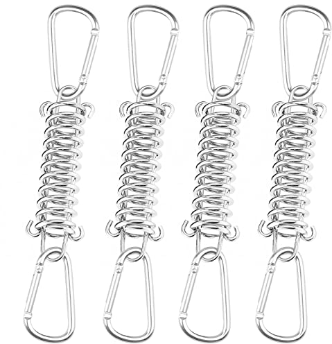 yivom Set of 4 Tension Springs, Accessories Tension Springs with Hooks for Awning Attachment, 120 mm Spring for Camping Awning, Tents and More