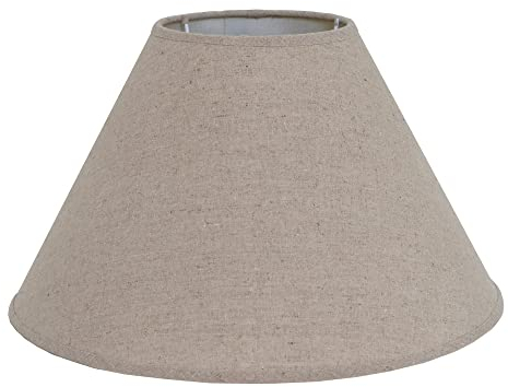 Lampenschirm FEHMARN beige rustikaler Stoff D34cm Strandhaus Deko