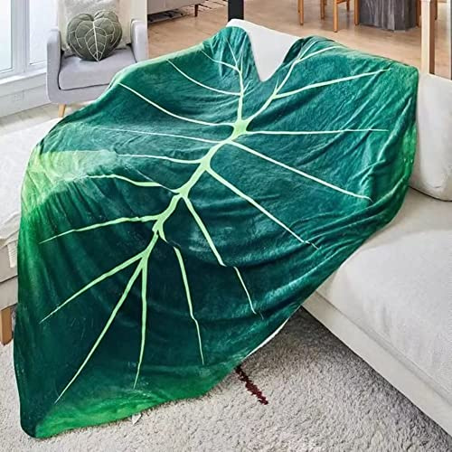 GOPQBBHYHA Weiche Blattdecke, riesige Flanelldecken, dekoratives Blätter-Design für Mädchen und Jungen, Geschenktyp, geeignet für Bett, Couch und Sofa, Outdoor, Schlafzimmer, Größe 214 x 155 cm