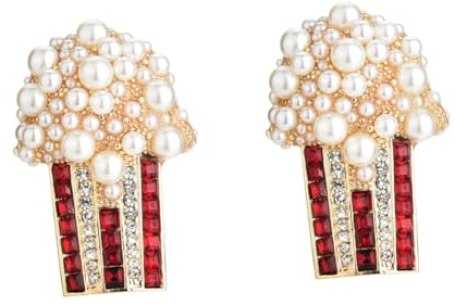 HOMSFOU 2St schuhbroschen Mode Popcorn Brosche Hut Brosche Handtaschen Brosche Haarschmuck Brosche Party-Brosche Brosche aus Legierung Brustnadel Kleid Zubehör