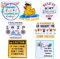 YJ PREMIUMS 7PC Funny Cruise Ship Magnets | Playful Nautical Humor Refrigerator Magnets