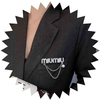 Inilbran Broche Lettre En Cristal Boho Broche Initiale Broche Strass Vintage Paillette Chaîne Broche Épingle De Revers Lettre Pavée Cz Étincelante Épingle De Revers Broche Brillante Banquet Badge