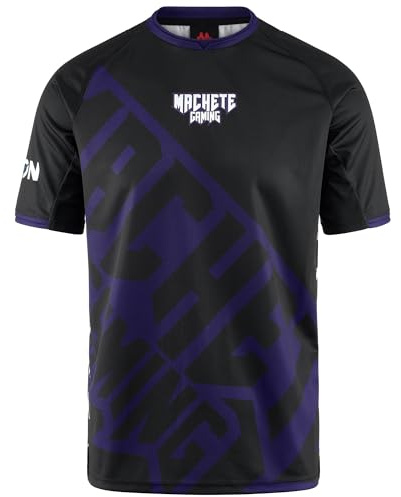 Kappa - T-Shirt, Uomo, Nero, Poliestere, Sport Street. Authentic Machete MAWI, Taglia: L