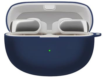 Casevita Silikon-Schutzhülle kompatibel mit Bose Ultra Open Earbuds mit Schlüsselanhänger, weiches Schutzzubehör für Bose Open Ear Wireless Earbuds Cover für Männer und Frauen, 3C-BEO-074009-blue